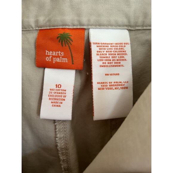 Hearts Of Palm Tan Capris Ladies Size 10 - Picture 2 of 15